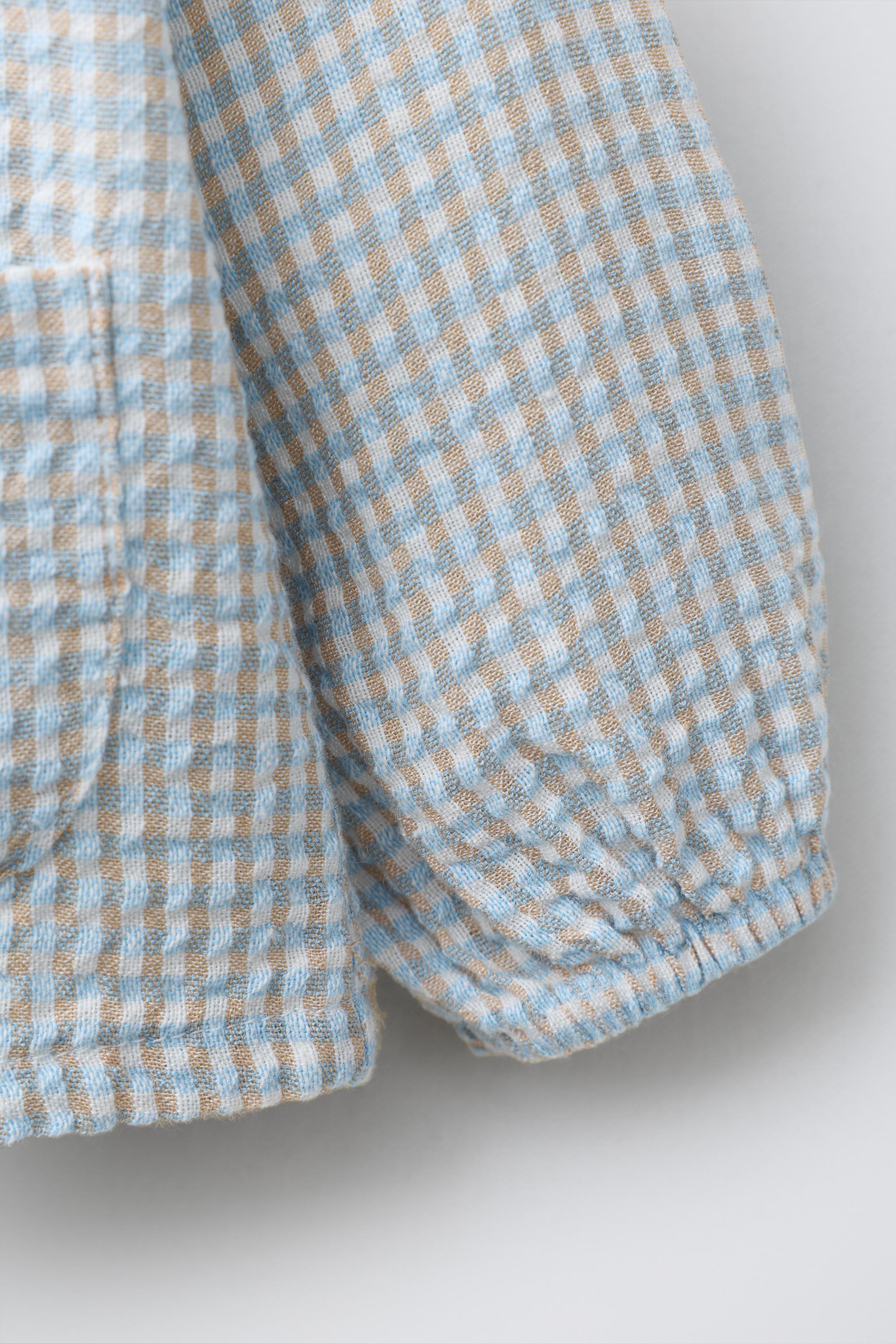 PLAID TEXTURED SHIRT